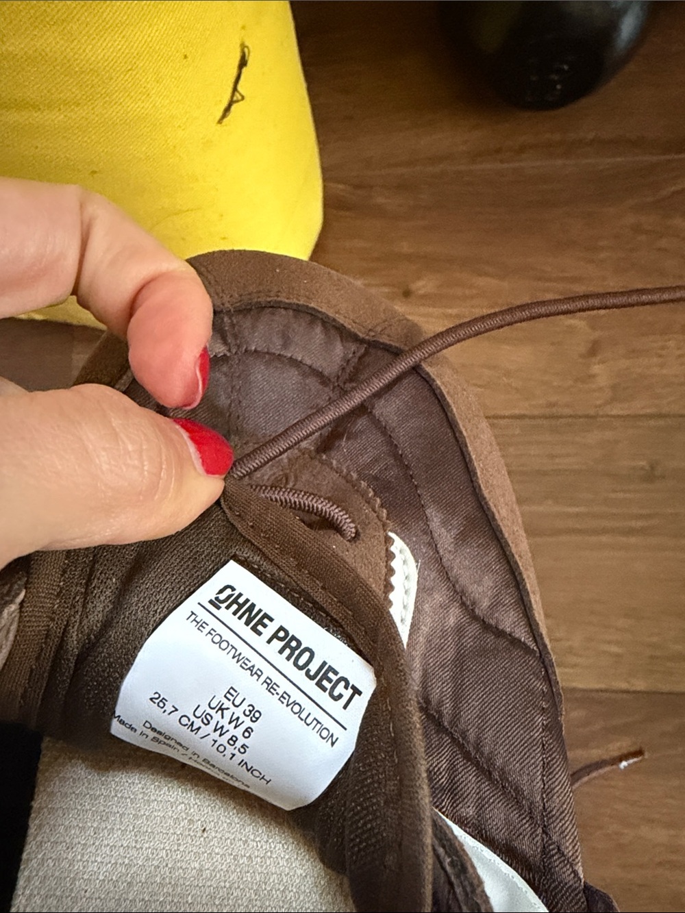 NWT FIRM PRICE Ohne Project BAREFOOT SNEAKERINA KIMA BROWN, 39 (US 8.5) - Picture 6 of 7